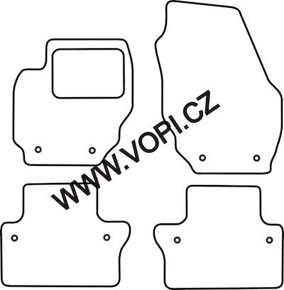 Autokoberce Volvo V70/XC70 2007- Colorfit Fun (5020)